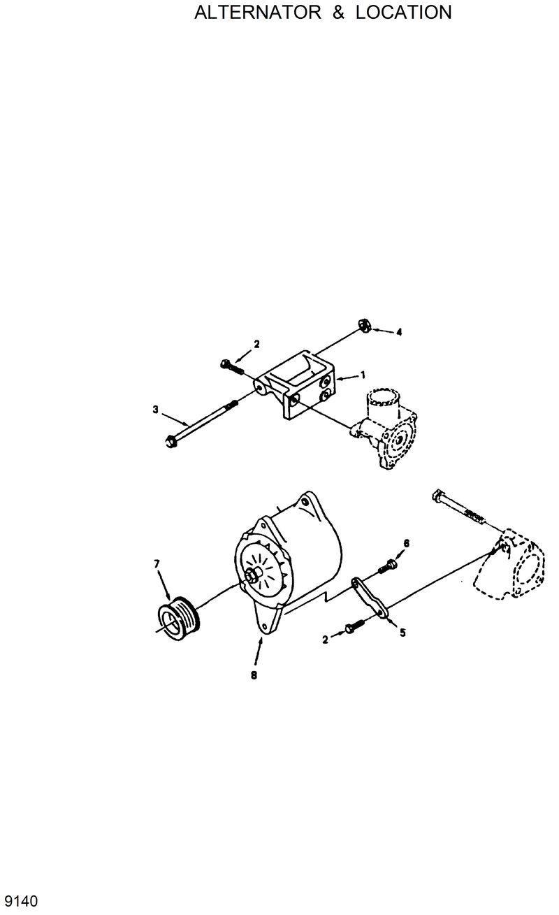 Схема запчастей Hyundai R130W - ALTERNATOR &amp; LOCATION 