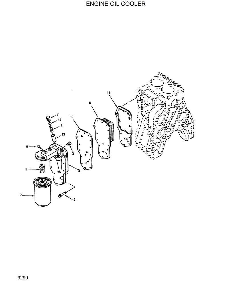 Схема запчастей Hyundai R130W - ENGINE OIL COOLER 