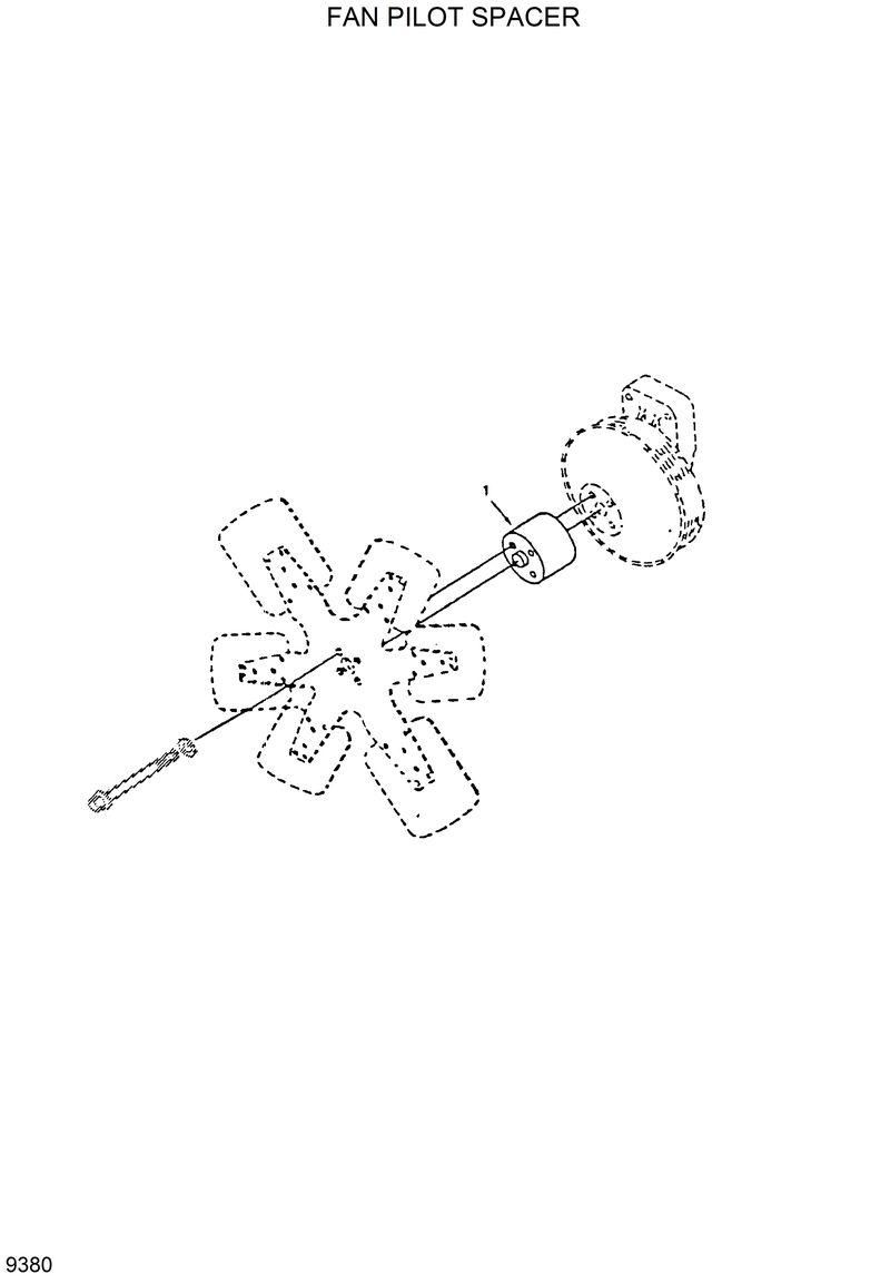 Схема запчастей Hyundai R130W - FAN PILOT SPACER 