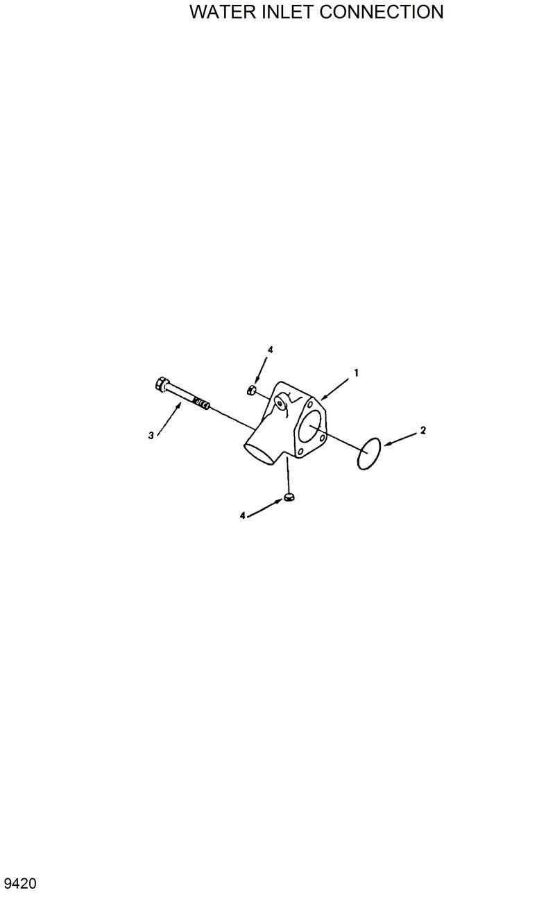 Схема запчастей Hyundai R130W - WATER INLET CONNECTION 