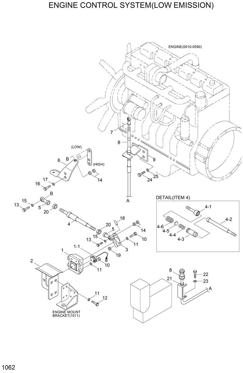 Схема запчастей Hyundai R200W2 - ENGINE CONTROL SYSTEM(LOW EMISSION) 