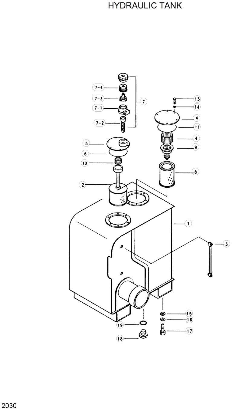 Схема запчастей Hyundai R200W2 - HYDRAULIC TANK 