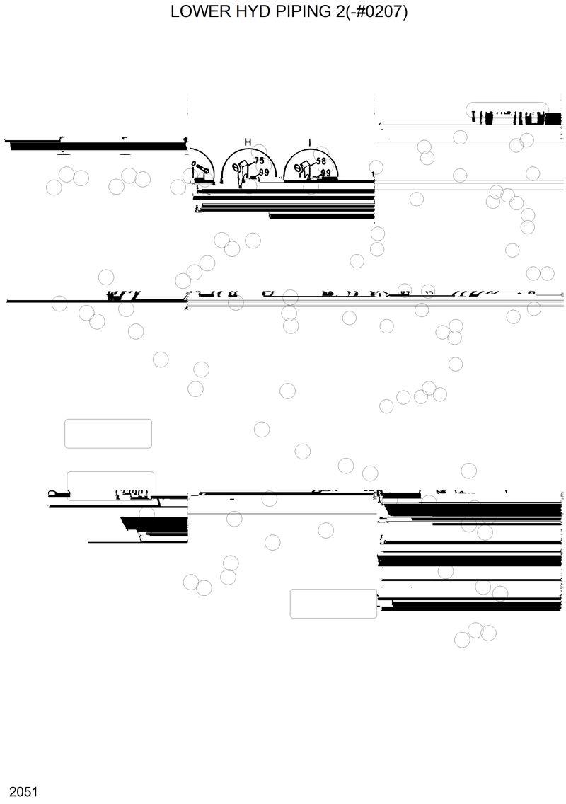 Схема запчастей Hyundai R200W2 - LOWER HYD PIPING 2(-#0207) 