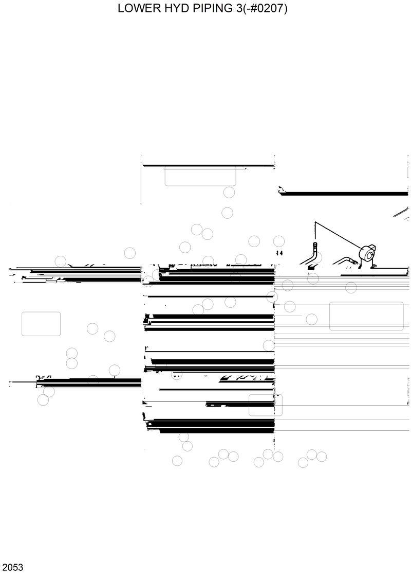 Схема запчастей Hyundai R200W2 - LOWER HYD PIPING 3(-#0207) 