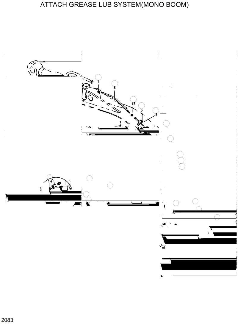 Схема запчастей Hyundai R200W2 - ATTACH GREASE LUB SYSTEM(MONO BOOM) 