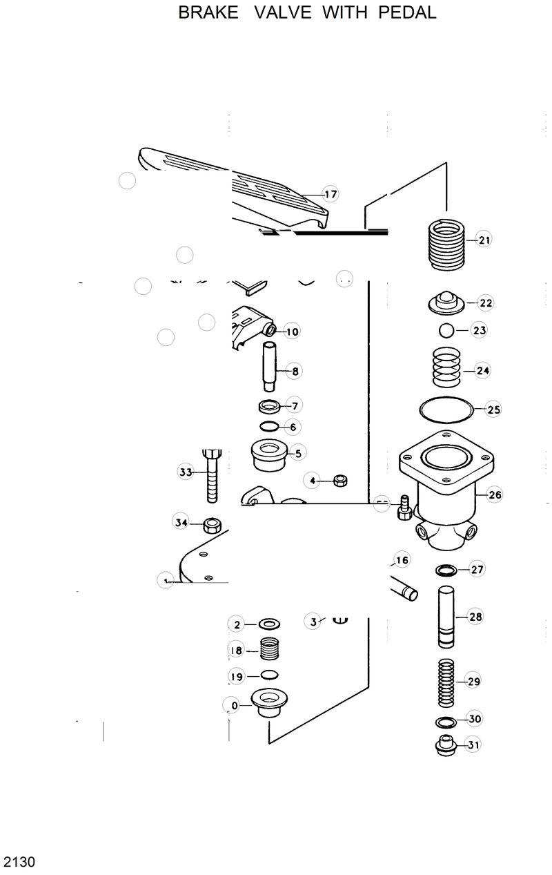 Схема запчастей Hyundai R200W2 - BRAKE VALVE WITH PEDAL 