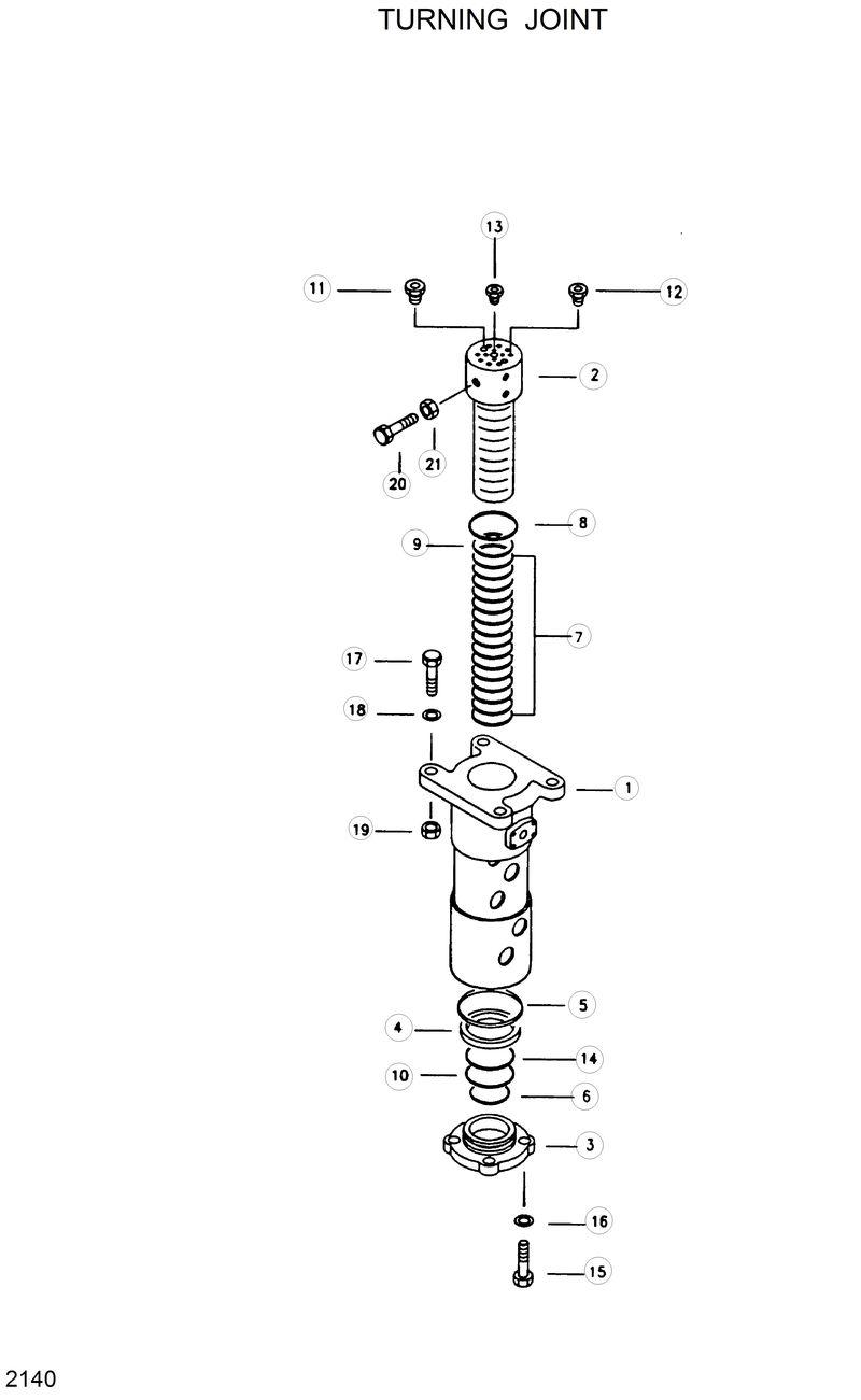 Схема запчастей Hyundai R200W2 - TURNING JOINT 