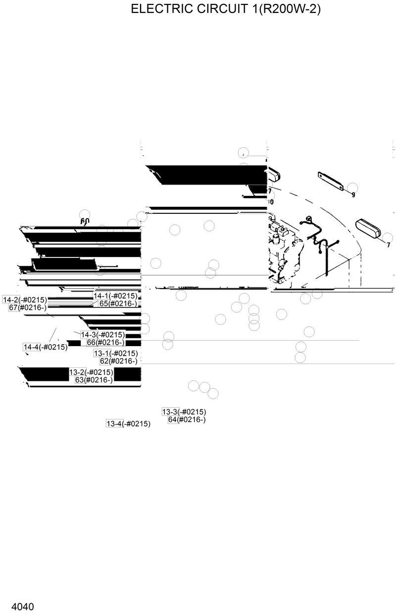 Схема запчастей Hyundai R200W2 - ELECTRICAL CIRCUIT 1(R200W-2) 