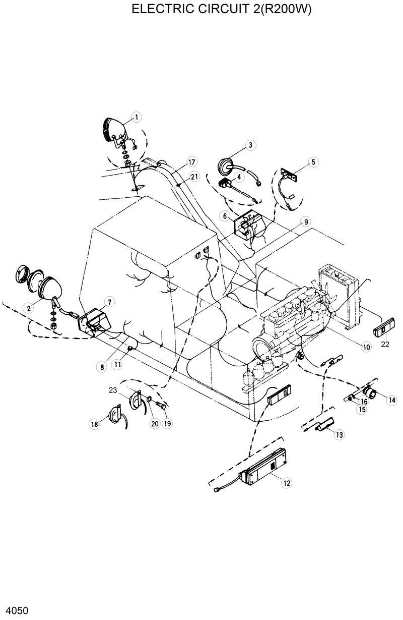 Схема запчастей Hyundai R200W2 - ELECTRICAL CIRCUIT 2(R200W) 