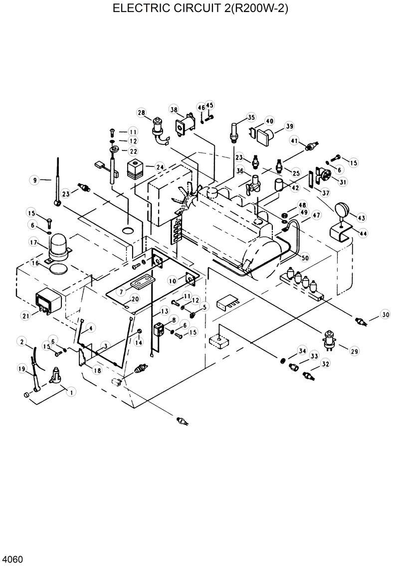 Схема запчастей Hyundai R200W2 - ELECTRICAL CIRCUIT 2(R200W-2) 