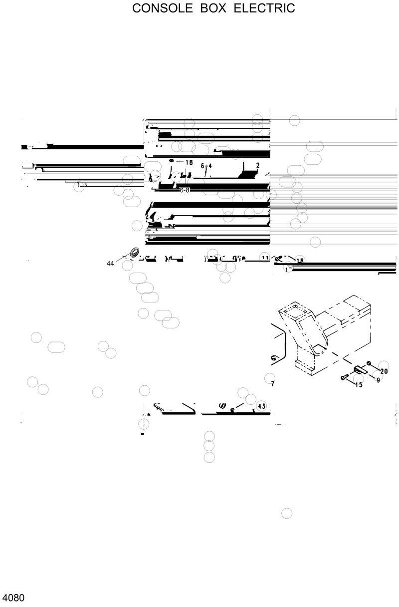 Схема запчастей Hyundai R200W2 - CONSOLE BOX ELECTRIC 