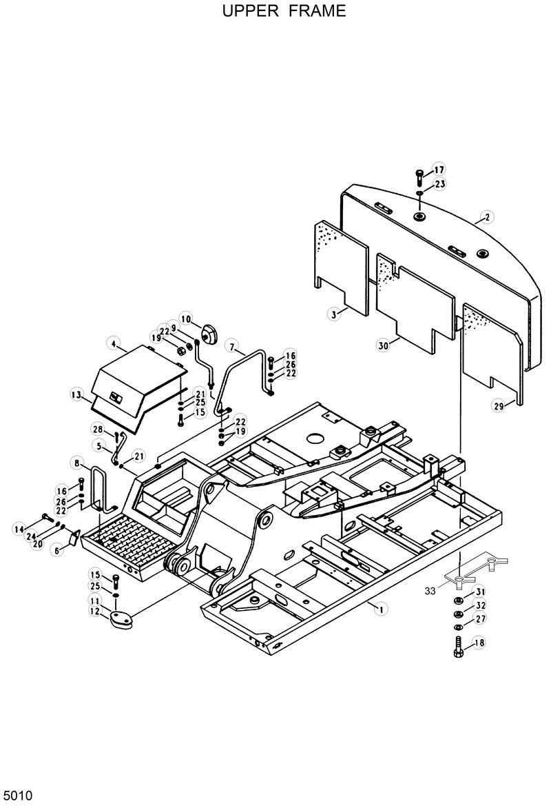 Схема запчастей Hyundai R200W2 - UPPER FRAME 