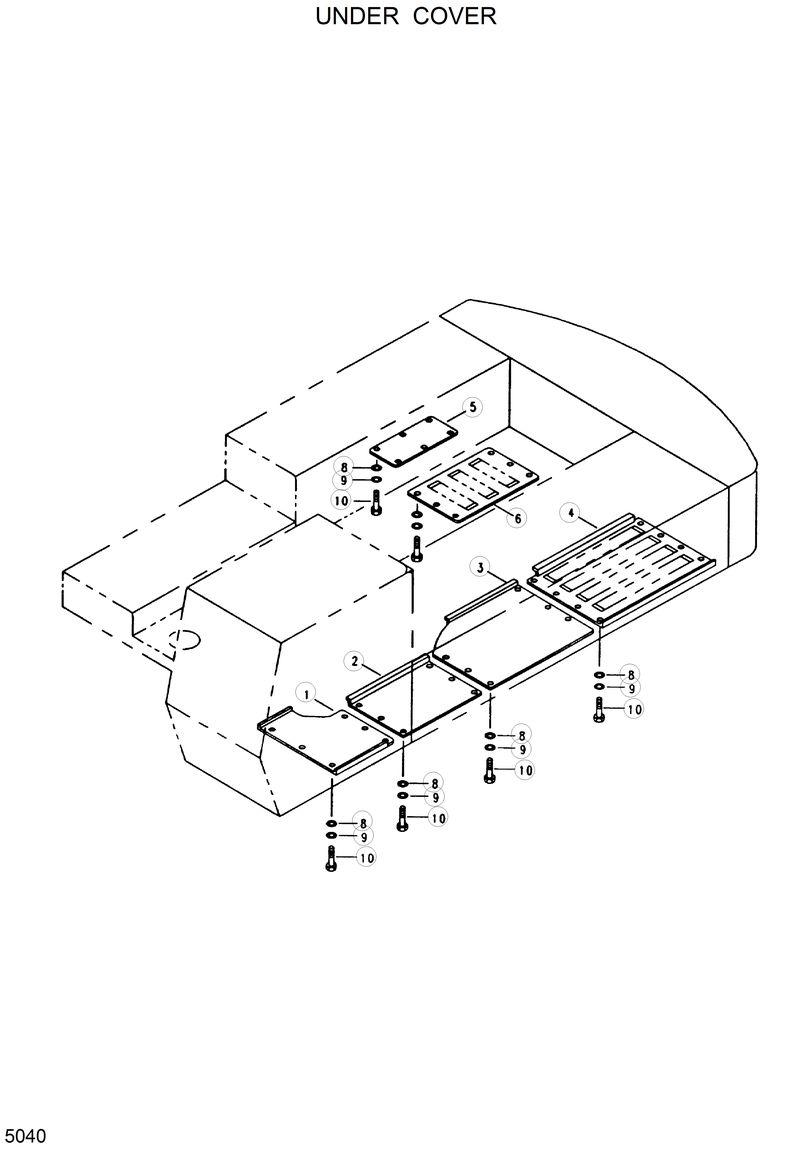 Схема запчастей Hyundai R200W2 - UNDER COVER 