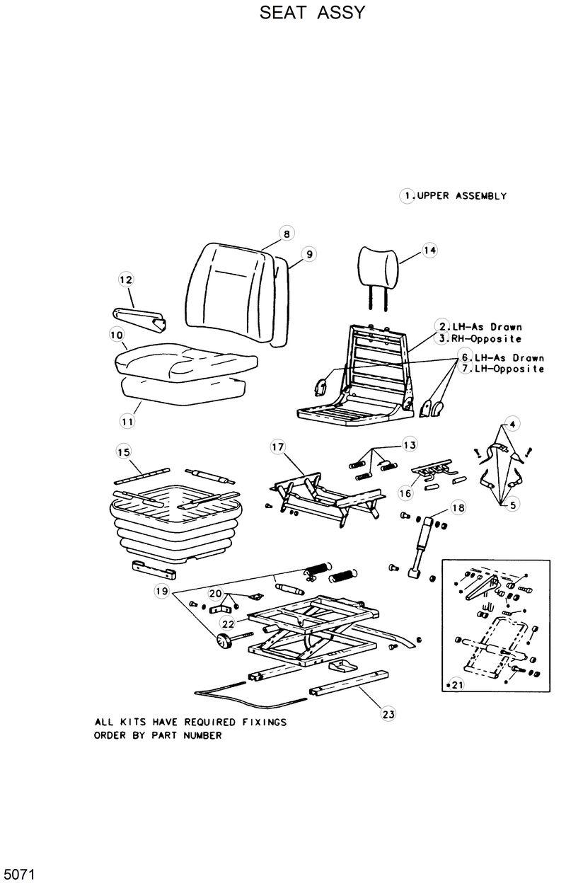 Схема запчастей Hyundai R200W2 - SEAT ASSY 