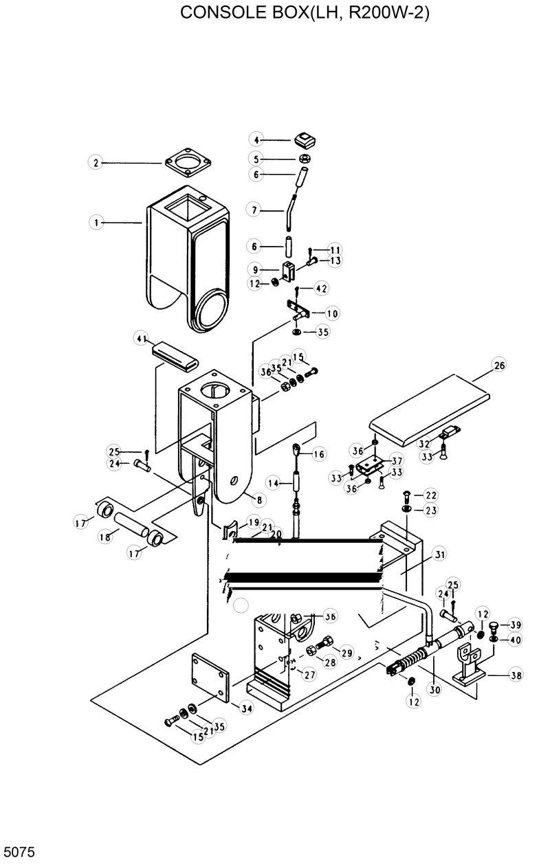 Схема запчастей Hyundai R200W2 - CONSOLE BOX(LH, R200W-2) 