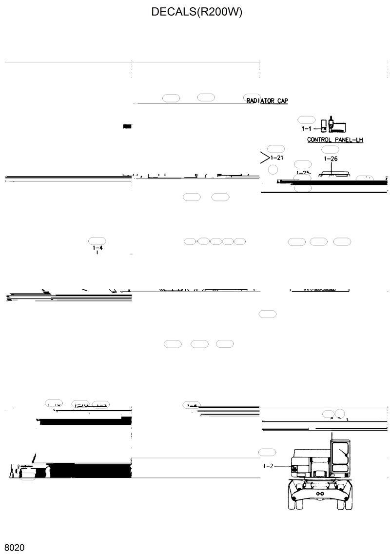 Схема запчастей Hyundai R200W2 - DECALS(R200W) 