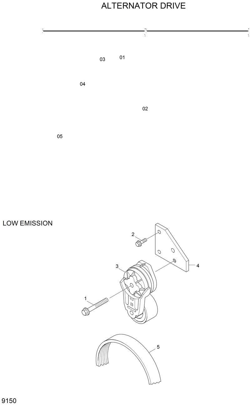 Схема запчастей Hyundai R200W2 - ALTERNATOR DRIVE 