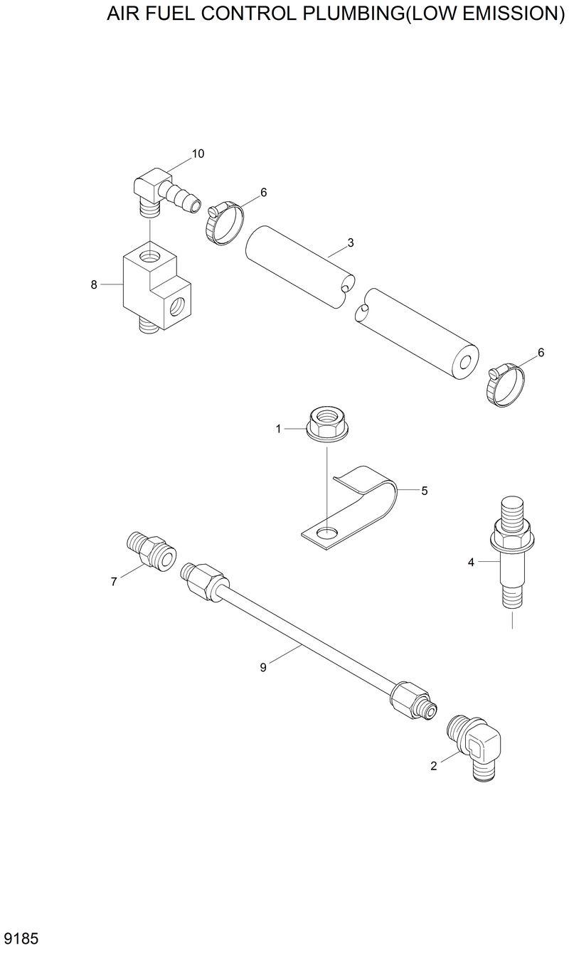 Схема запчастей Hyundai R200W2 - AIR FUEL CONTROL PLUMBING(LOW EMISSION) 