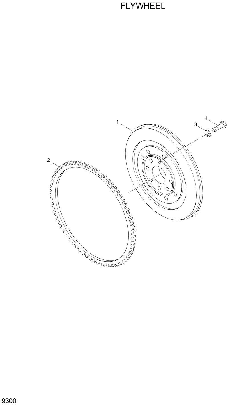 Схема запчастей Hyundai R200W2 - FLYWHEEL 