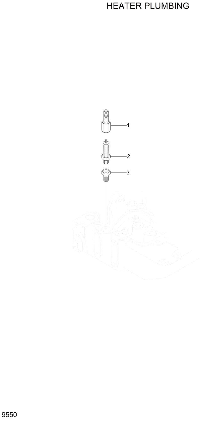 Схема запчастей Hyundai R200W2 - HEATER PLUMBING 