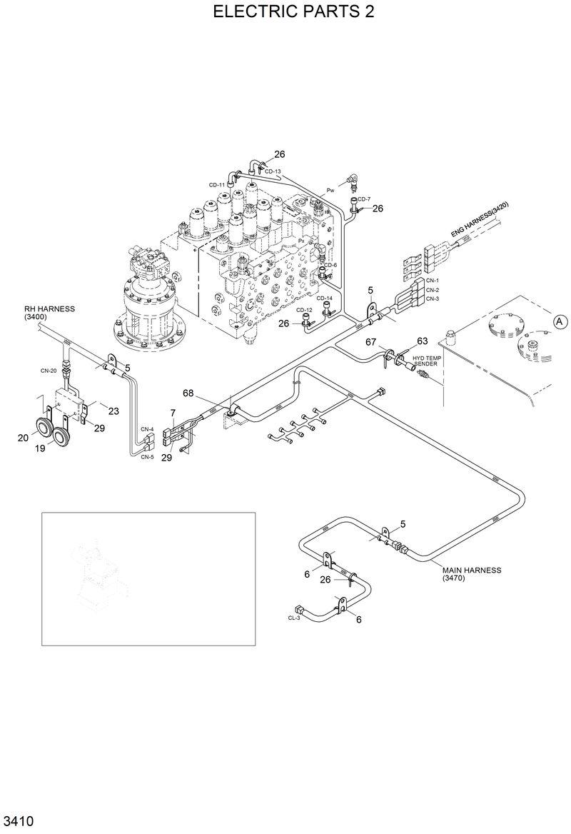 Схема запчастей Hyundai 33HDLL - ELECTRIC PARTS 2 