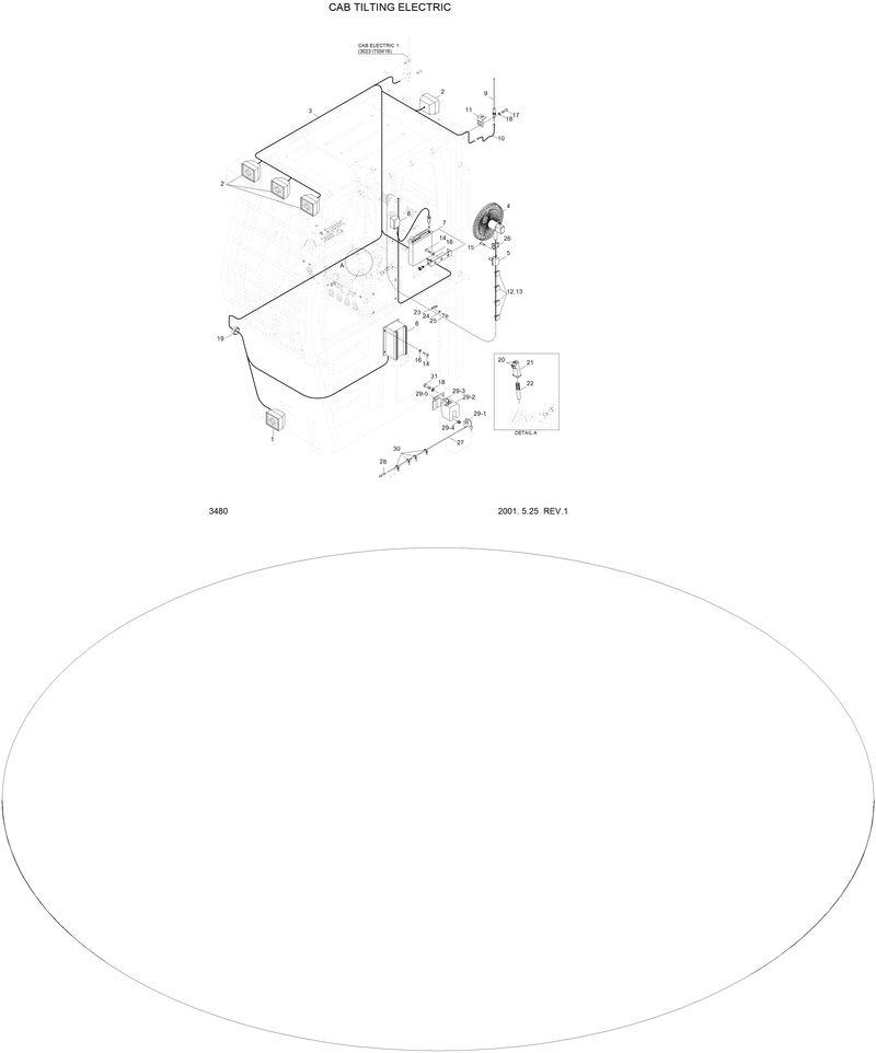 Схема запчастей Hyundai 33HDLL - CAB TILTING ELECTRIC 