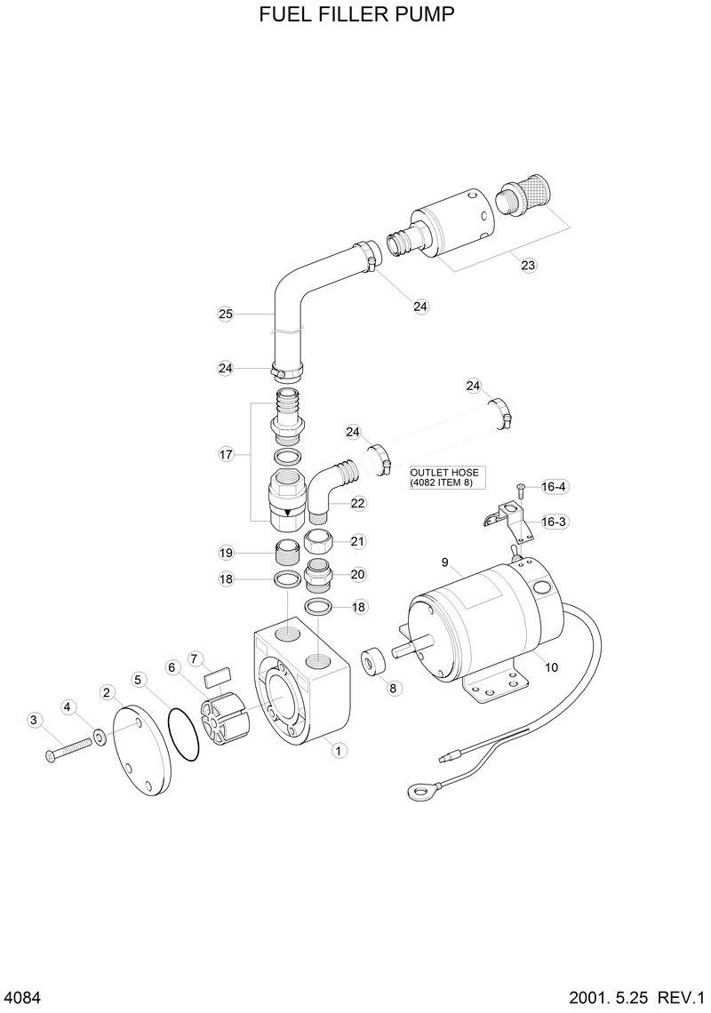 Схема запчастей Hyundai 33HDLL - FUEL FILLER PUMP 