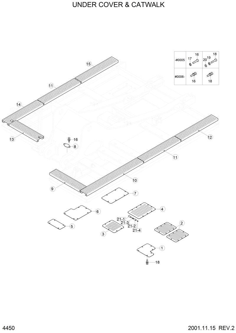 Схема запчастей Hyundai 33HDLL - UNDER COVER &amp; CATWALK 