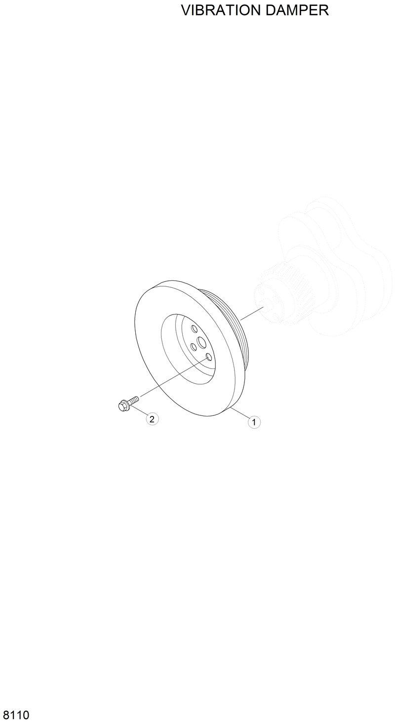 Схема запчастей Hyundai 33HDLL - VIBRATION DAMPER 