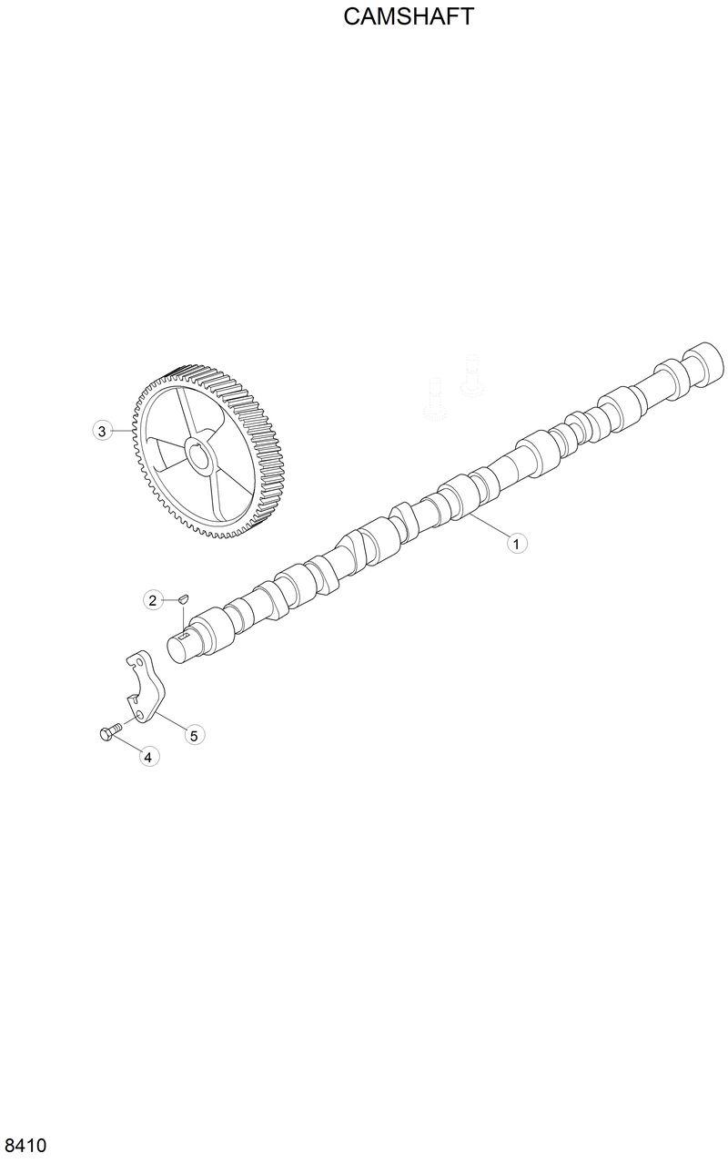 Схема запчастей Hyundai 33HDLL - CAMSHAFT 