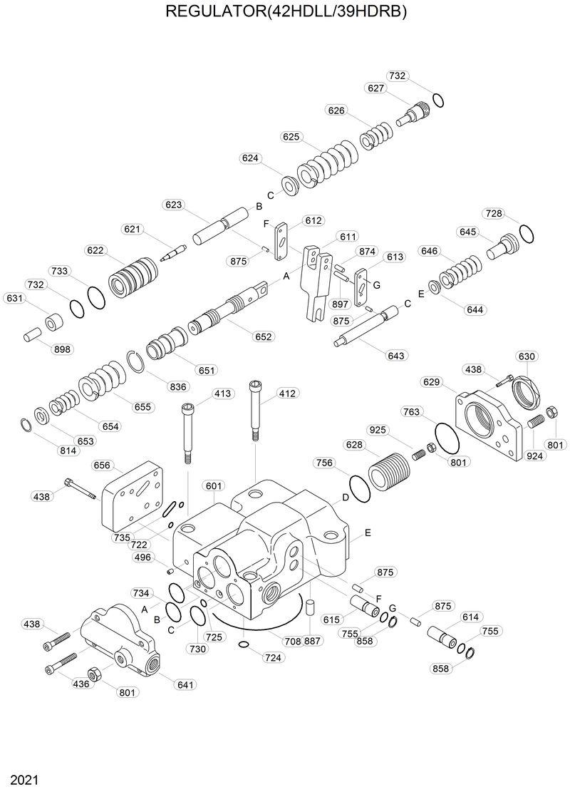 Схема запчастей Hyundai 42HDLL - REGULATOR(42HDLL/39HDRB) 