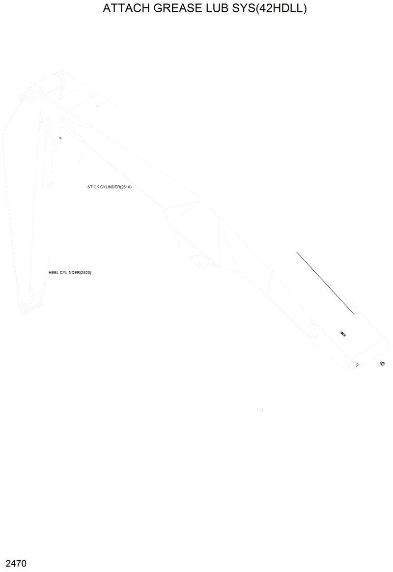 Схема запчастей Hyundai 42HDLL - ATTACH GREASE LUB SYSTEM 1(42HDLL) 