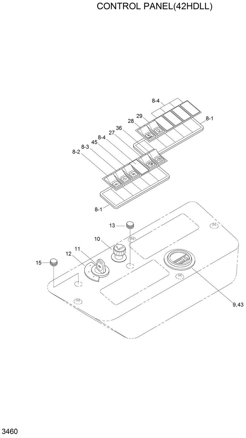 Схема запчастей Hyundai 42HDLL - CONTROL PANEL(42HDLL) 