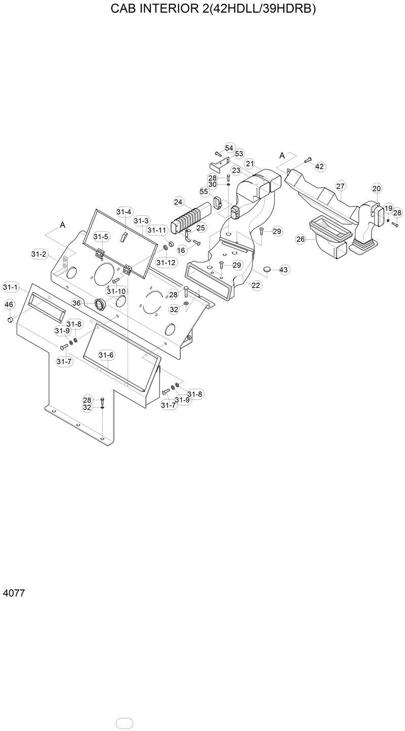 Схема запчастей Hyundai 42HDLL - CAB INTERIOR 2(42HDLL/39HDRB) 