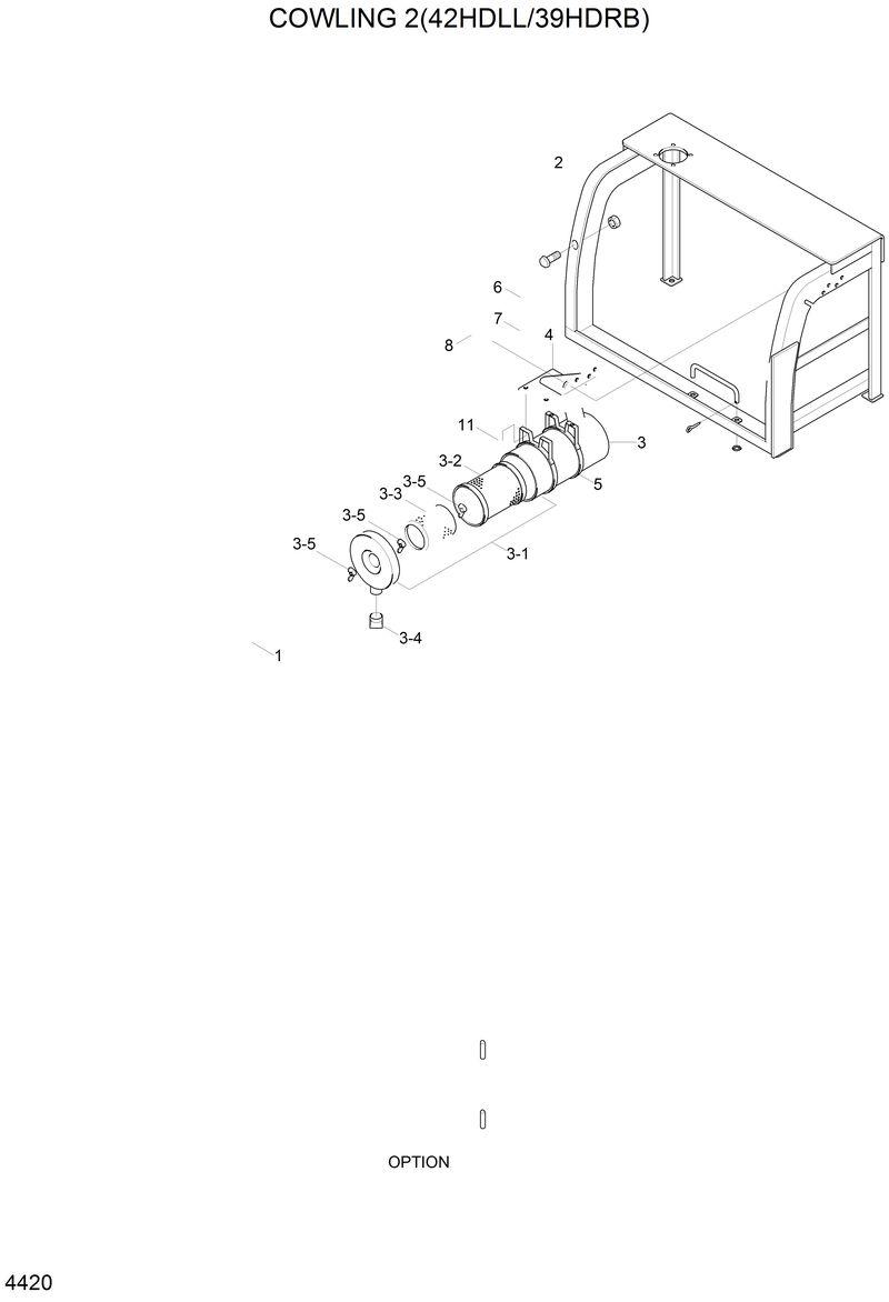 Схема запчастей Hyundai 42HDLL - COWLING 2(42HDLL/39HDRB) 