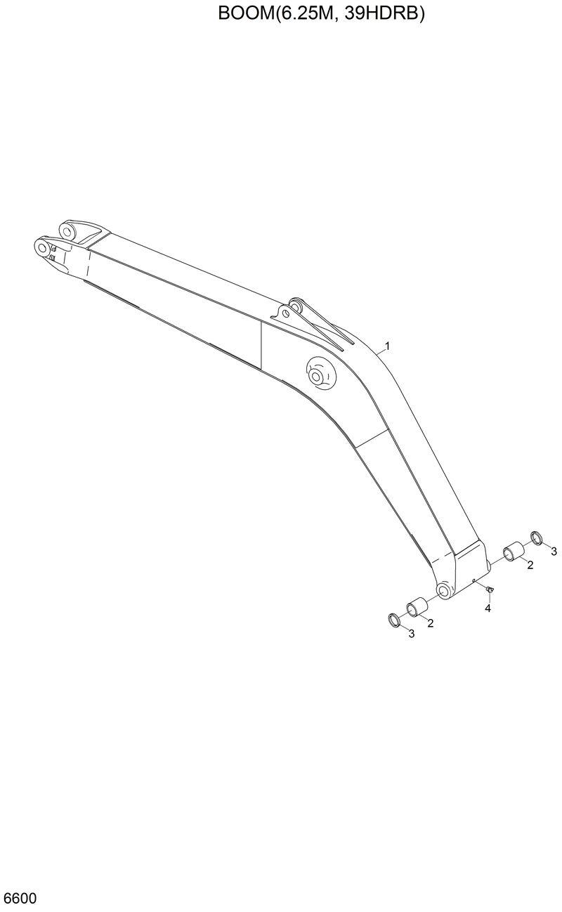 Схема запчастей Hyundai 42HDLL - BOOM(6.25M,39HDRB) 