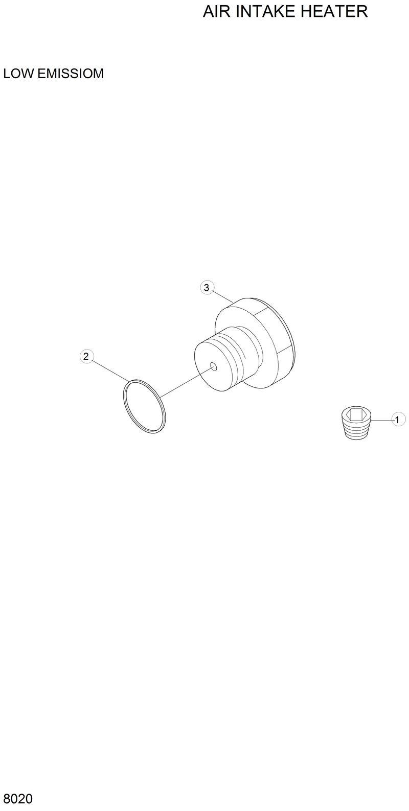 Схема запчастей Hyundai 42HDLL - AIR INTAKE HEATER 