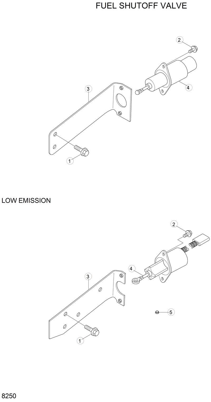 Схема запчастей Hyundai 42HDLL - FUEL SHUTOFF VALVE 