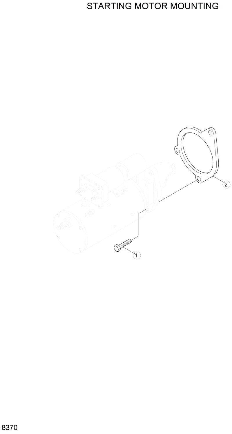 Схема запчастей Hyundai 42HDLL - STARTING MOTOR MOUNTING 