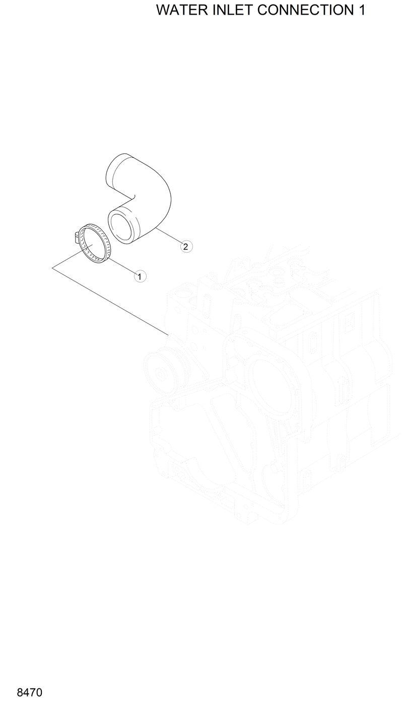 Схема запчастей Hyundai 42HDLL - WATER INLET CONNECTION 1 