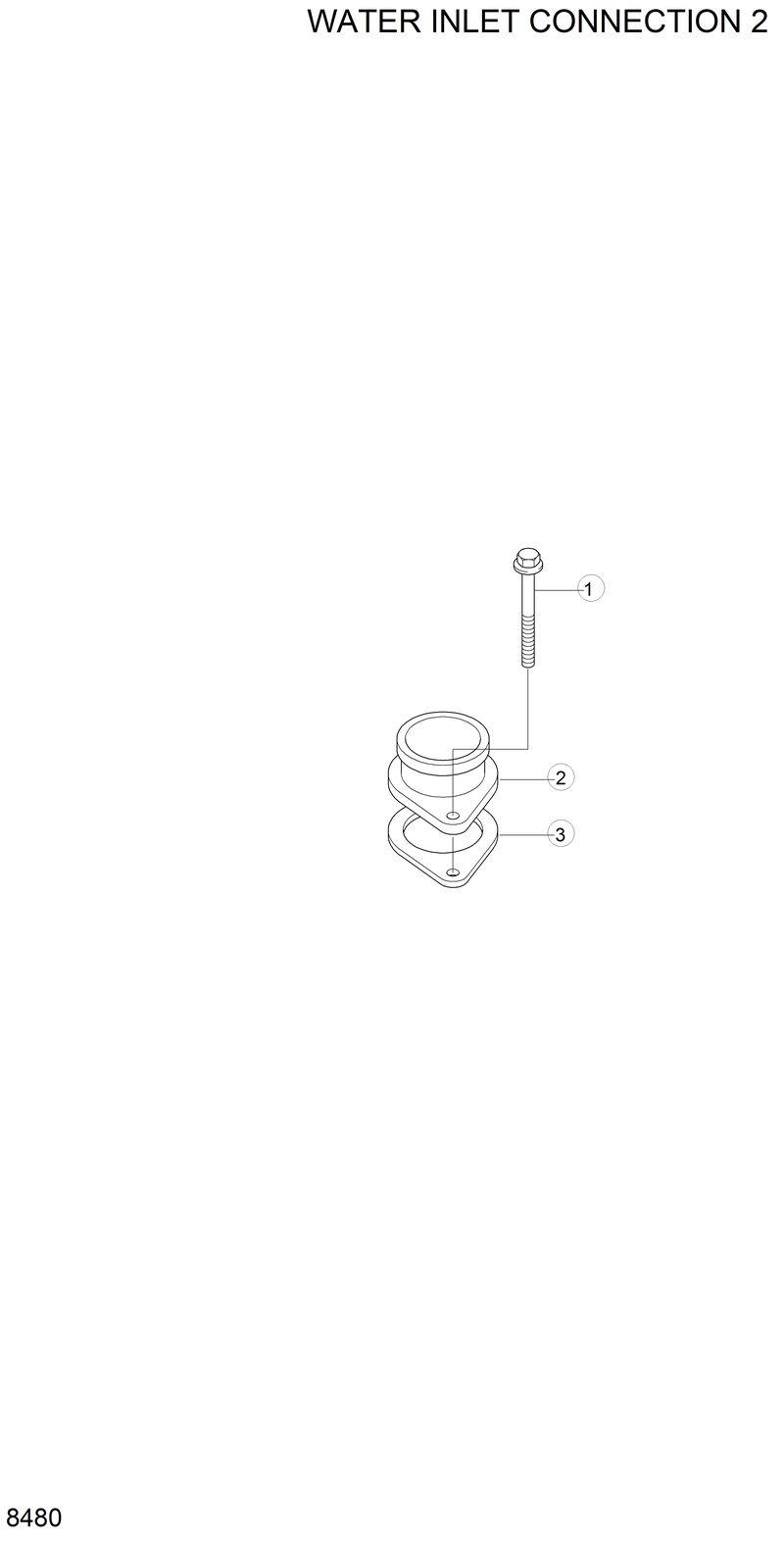 Схема запчастей Hyundai 42HDLL - WATER INLET CONNECTION 2 