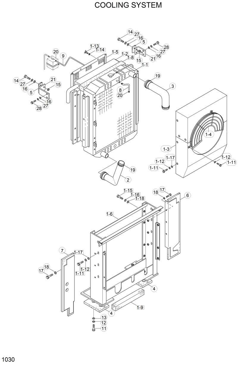 Схема запчастей Hyundai R210LC3LL - COOLING SYSTEM 