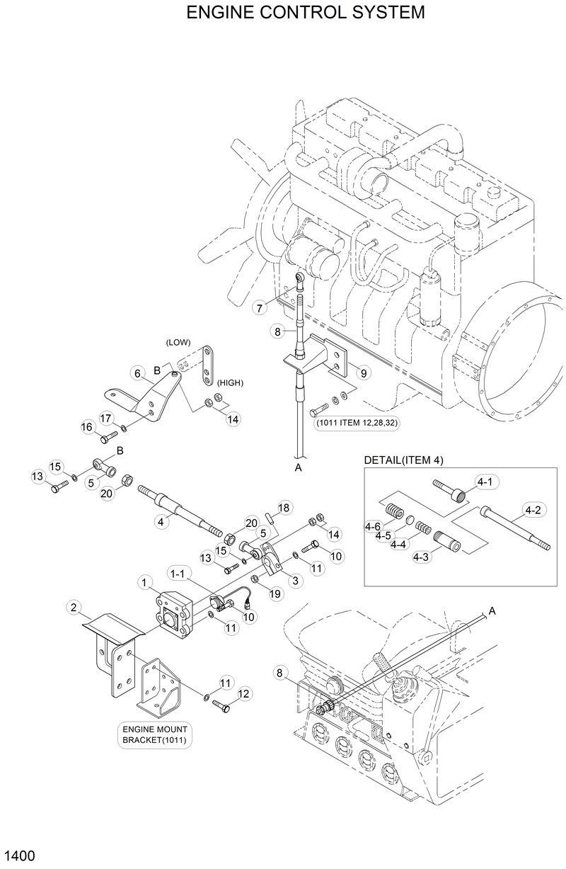 Схема запчастей Hyundai R210LC3LL - ENGINE CONTROL SYSTEM 