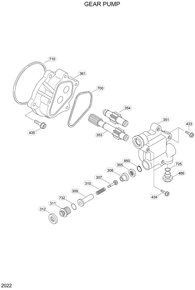 Схема запчастей Hyundai R210LC3LL - GEAR PUMP 