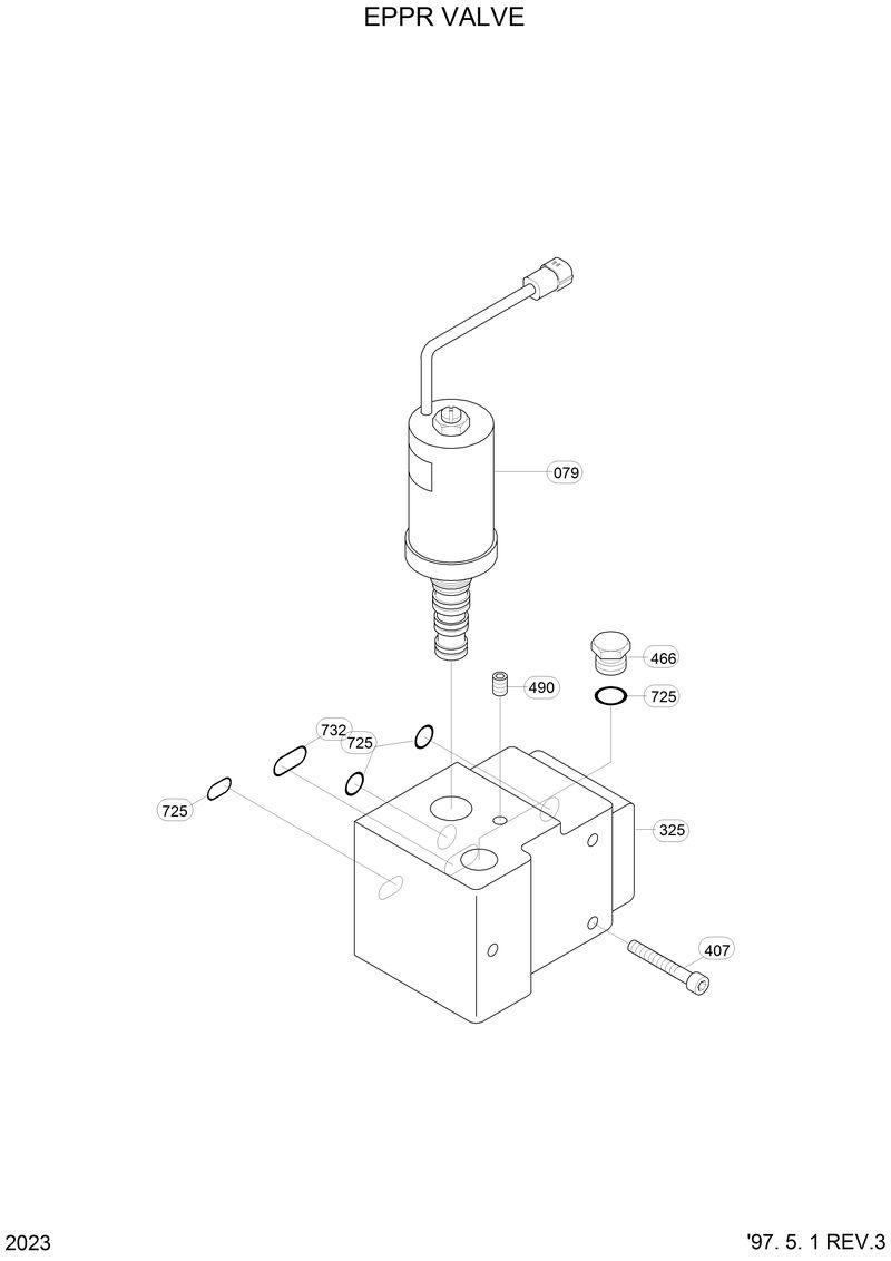 Схема запчастей Hyundai R210LC3LL - EPPR VALVE CASING ASSY 