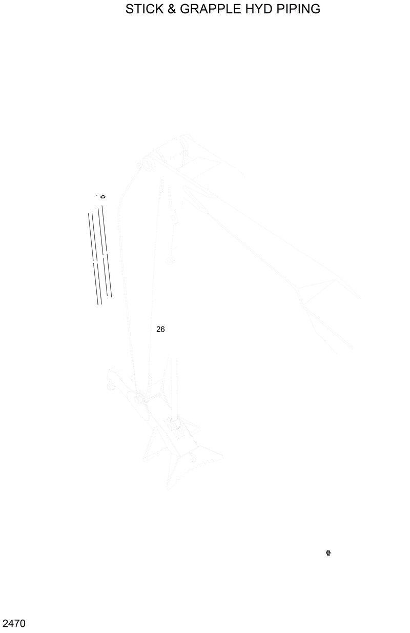 Схема запчастей Hyundai R210LC3LL - STICK &amp; GRAPPLE HYD PIPING 