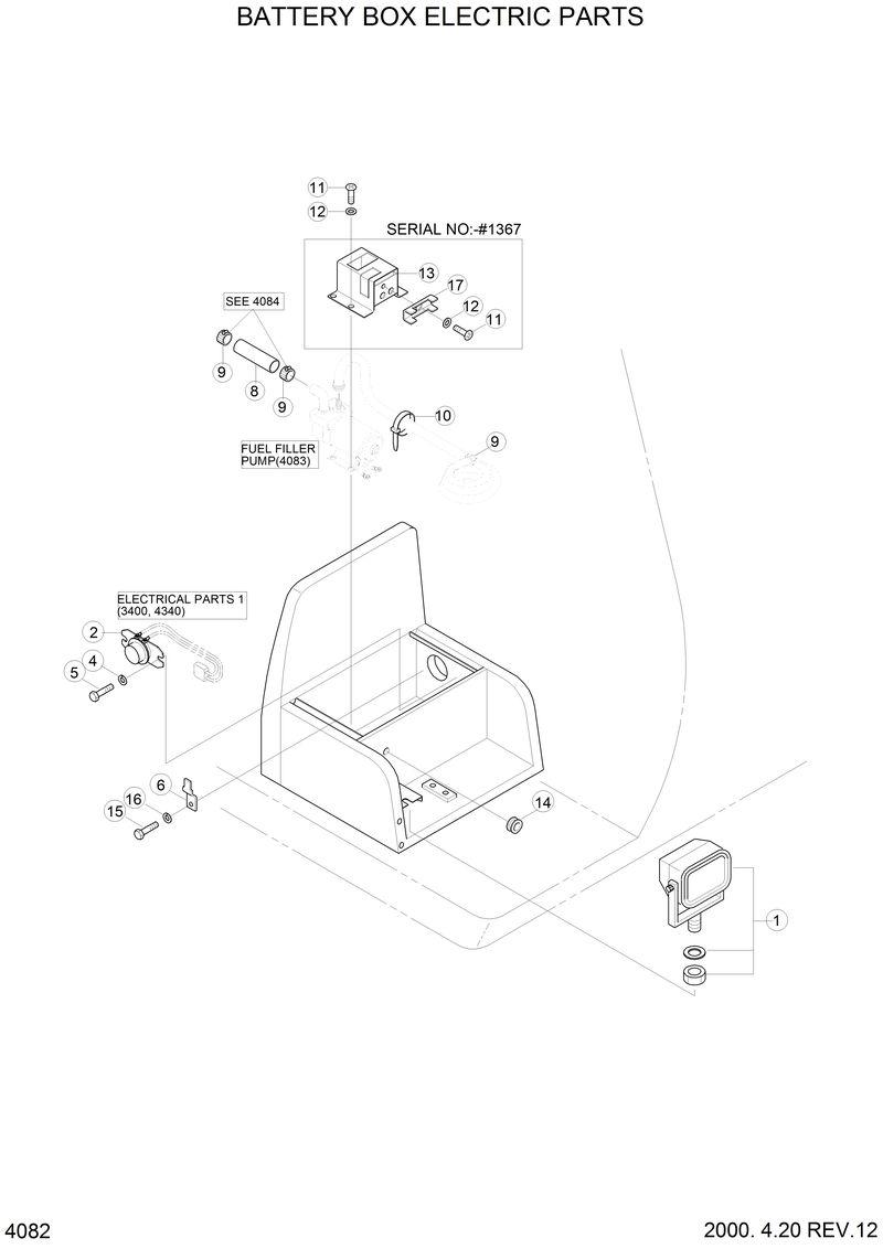 Схема запчастей Hyundai R210LC3LL - BATTERY BOX ELECTRIC PARTS 