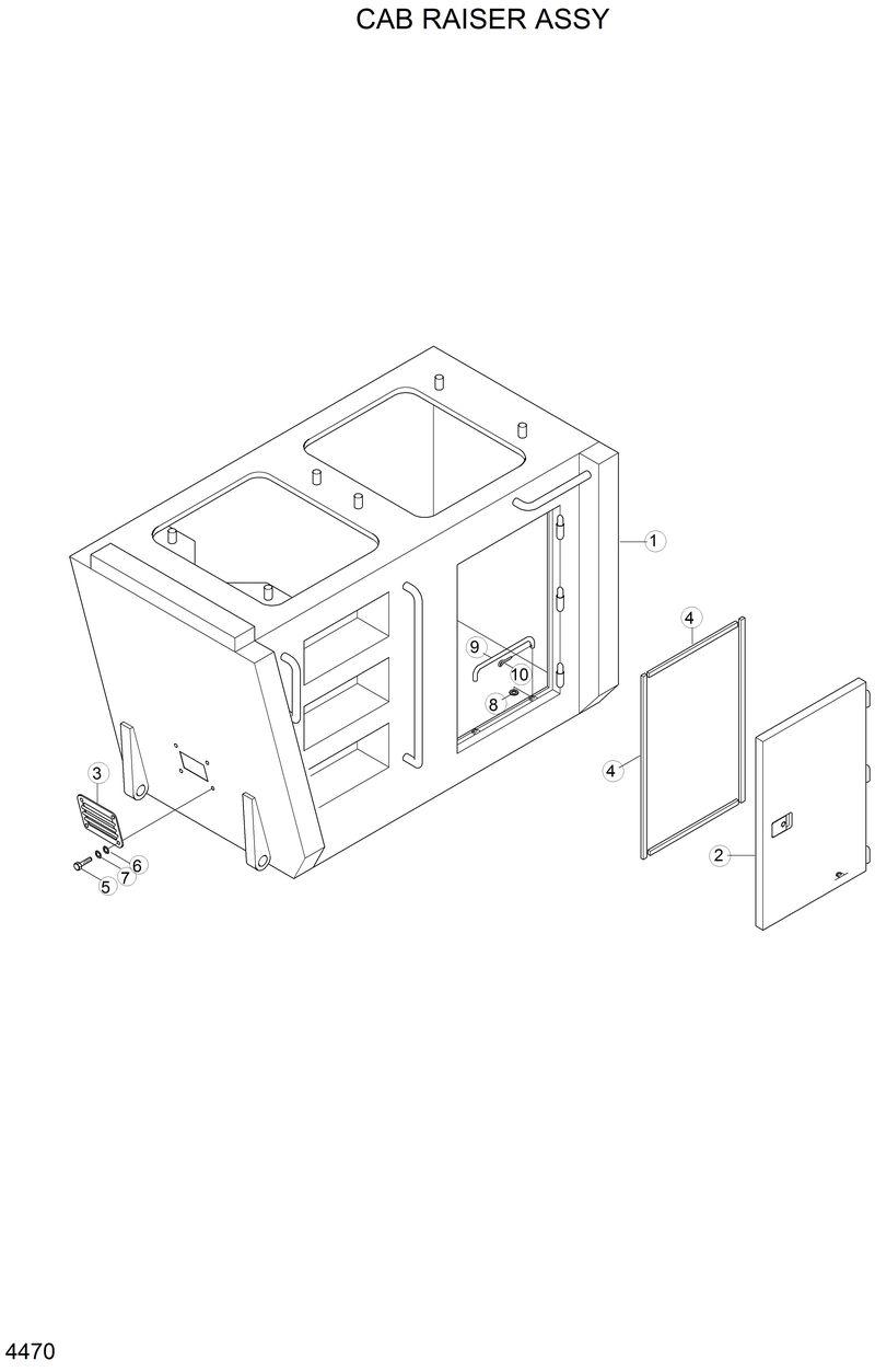 Схема запчастей Hyundai R210LC3LL - CAB RAISER ASSY 