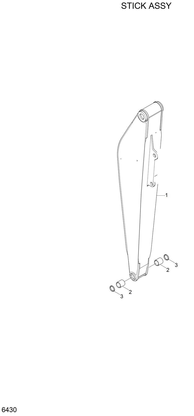 Схема запчастей Hyundai R210LC3LL - STICK ASSY 