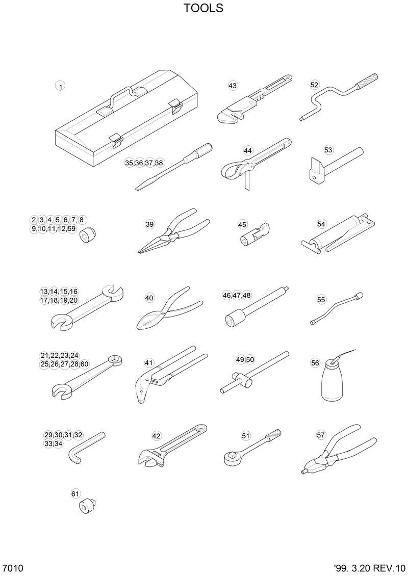 Схема запчастей Hyundai R210LC3LL - TOOLS 